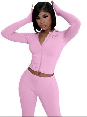 Pink Body by Raven Tracy Flared Basic Leggings
